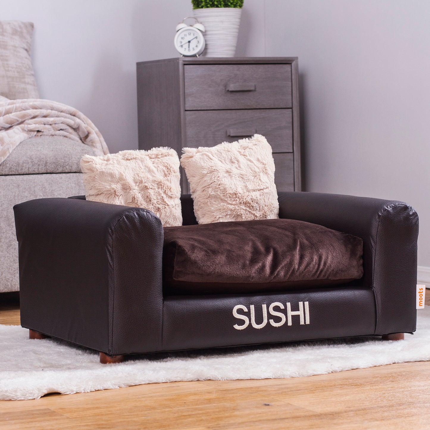 Personalized Leatherette Pet Bed