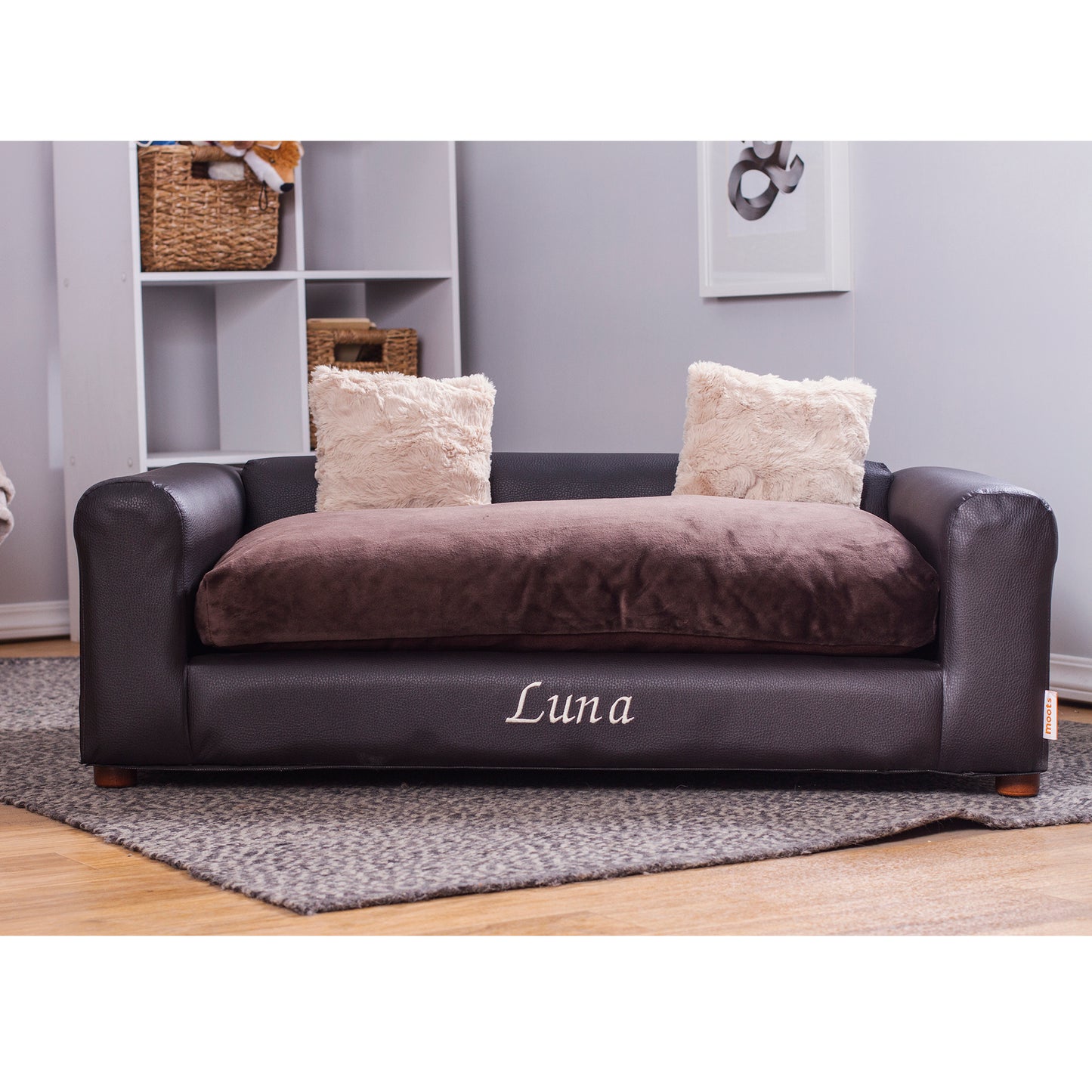 Personalized Leatherette Pet Bed
