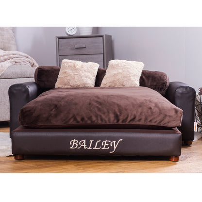 Personalized Leatherette Pet Bed